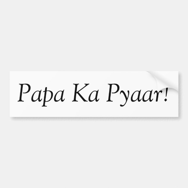 Papa Ka Pyaar Bumper Sticker (Front)