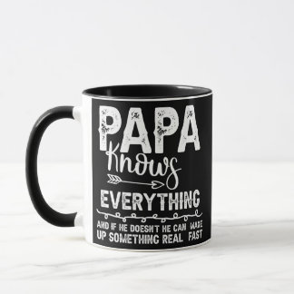 Papa Knows Everything Father's Day Mug