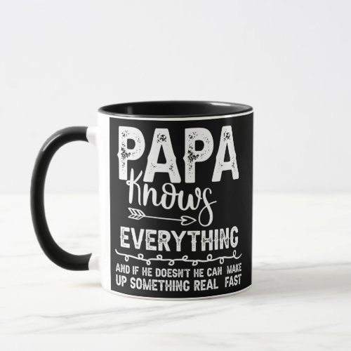 Papa Knows Everything Fathers Day  Mug