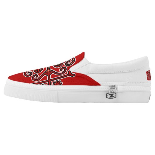 Papa Legba Elegua Veve Sigil Slip-On Sneakers (Left Shoe Outside)