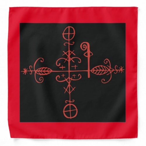 PAPA LEGBA MAGIC SIGIL BANDANASCARFHANDKERCHIEF BANDANA