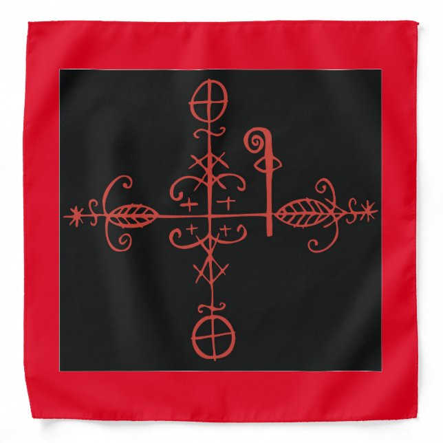 PAPA LEGBA MAGIC SIGIL BANDANA/SCARF/HANDKERCHIEF BANDANA (Front)