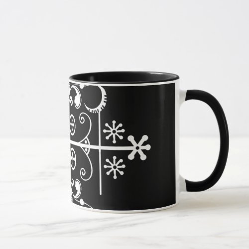 Papa Legba Veve Black Two_Tone 11 oz Art Mug