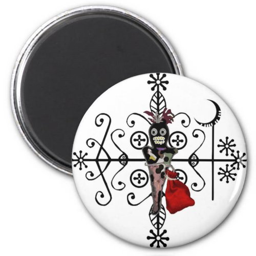 Papa Legba Voodoo Doll Veve Magnet