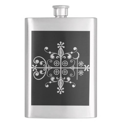 Papa Legba Voodoo Veve Libation Flask