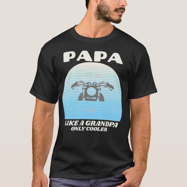 Papa like a Grandpa cartoon  T-Shirt (Front)