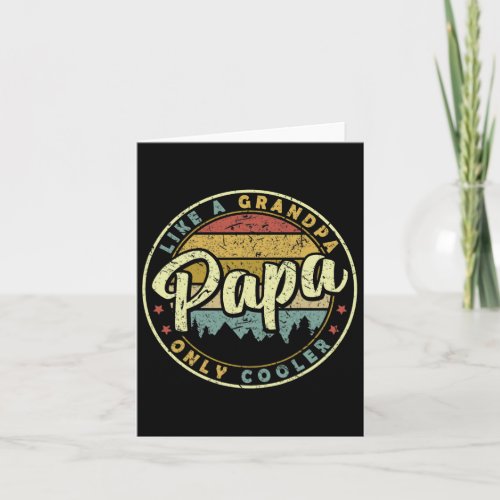 Papa Like A Grandpa Only Cooler Funny Fathers Day  Card