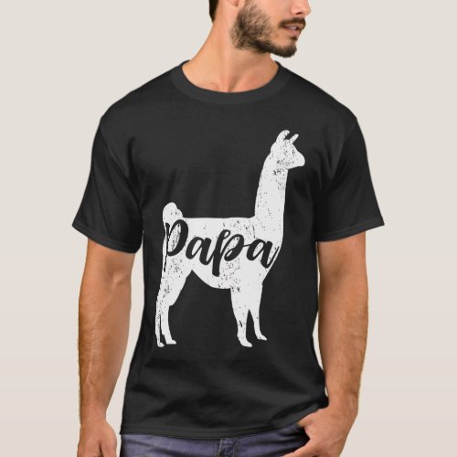 Papa Llama Alpaca Lover T_Shirt