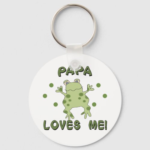 Papa Loves Me Frog Keychain