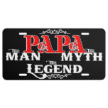 Papa Man Myth Legend License Plate at Zazzle