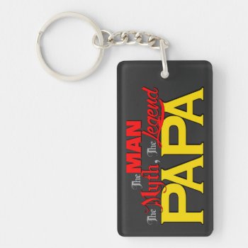 Papa Man Myth Legend Photo Keychain by StargazerDesigns at Zazzle