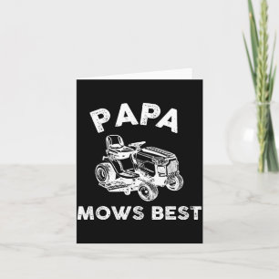 Papa Mows Funny Lawn Mower Father's Day Grandpa  Card