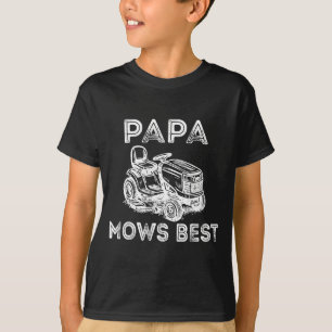 Papa Mows Funny Lawn Mower Father's Day Grandpa T-Shirt