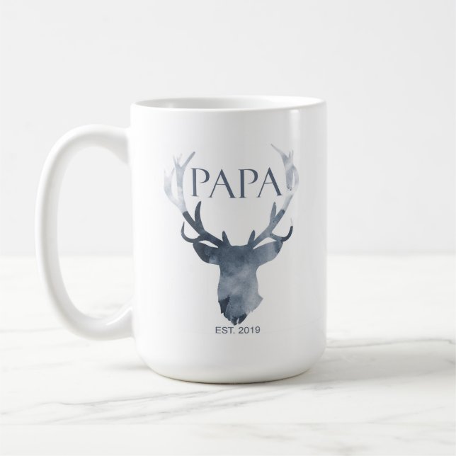 Papa Mug, Pregnancy Announcement Mug, Grandpa Mug (Left)
