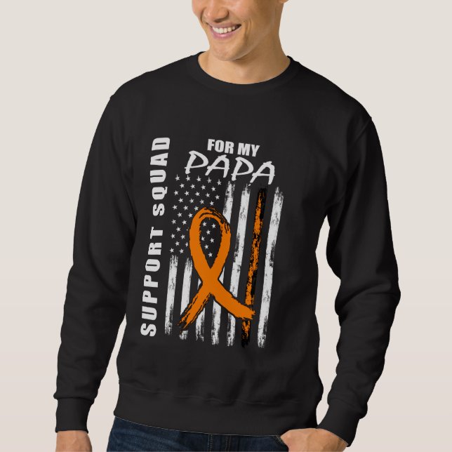 Papa Multiple Sclerosis Awareness Flag Supporter P Sweatshirt (Front)