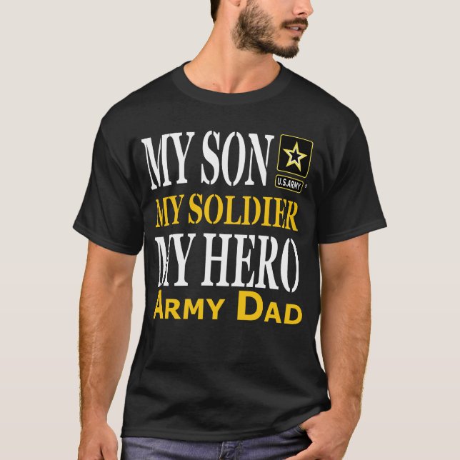 Papa my hero army dad Hot T-shirt (Front)