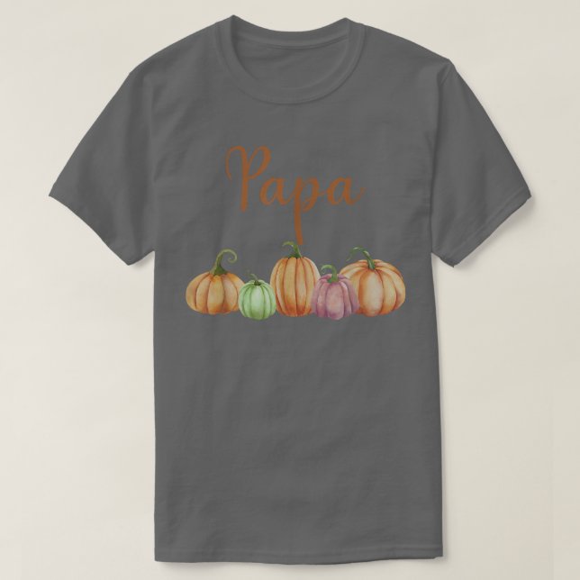 Papa of Little Pumpkin First Birthday Autumn Pumpk T-Shirt (Design Front)
