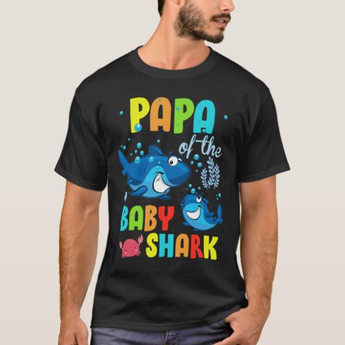 Papa Of The Baby Shark Birthday Group Father_s Day T_Shirt