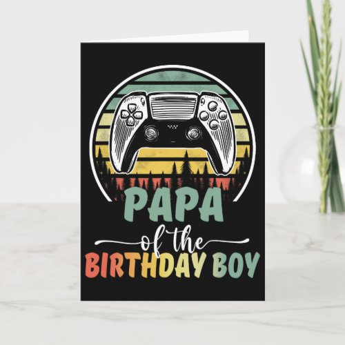Papa Of The Birthday Boy Video Gamer Matching Fami