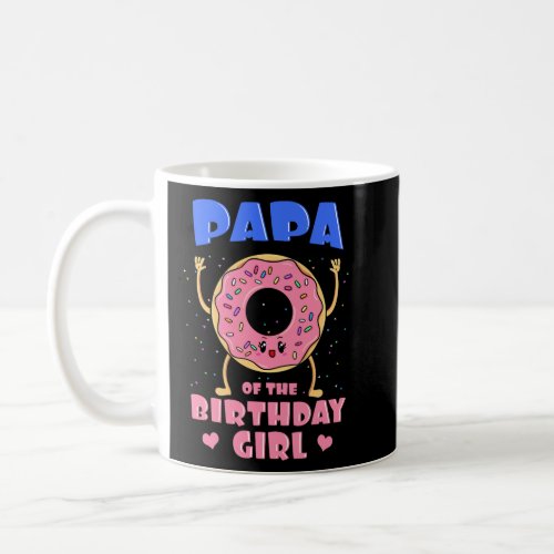 Papa Of The Birthday Girl Pink Donut Bday Party Da Coffee Mug