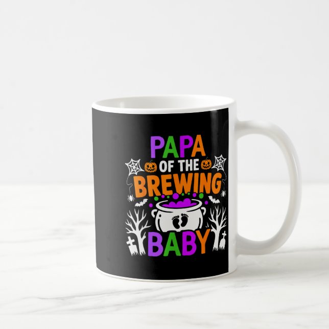 Papa Of The Brewing Baby Halloween Costume  Coffee Mug (Right)