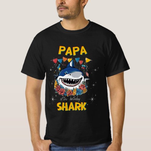 papa of the shark birthday  T_Shirt