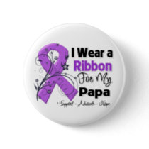 Papa - Pancreatic Cancer Ribbon Button