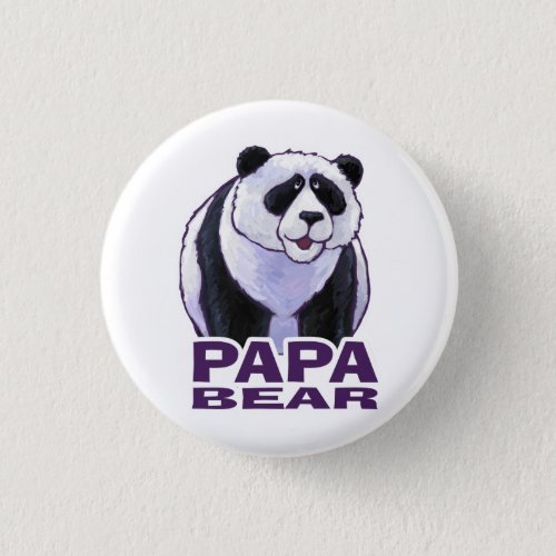 Papa Panda Bear Button