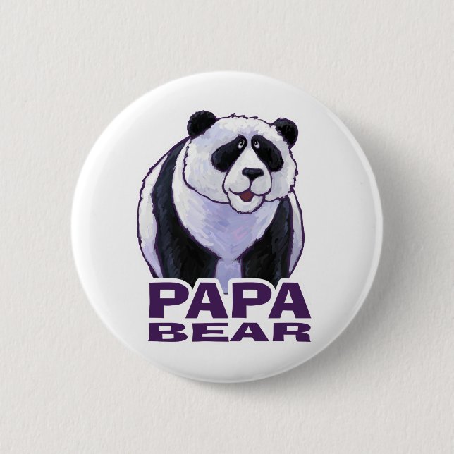 Papa Panda Bear Button (Front)
