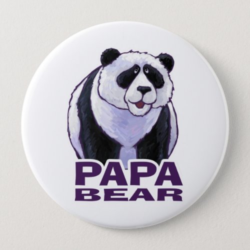 Papa Panda Bear Button