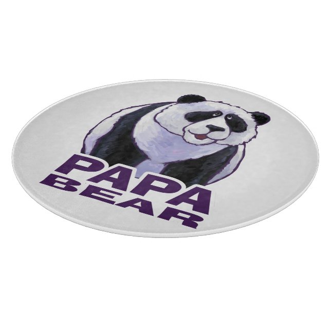 Papa Panda Bear Cutting Board (Corner)