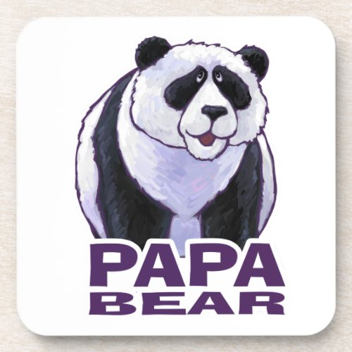 Papa Panda Bear Drink Coaster