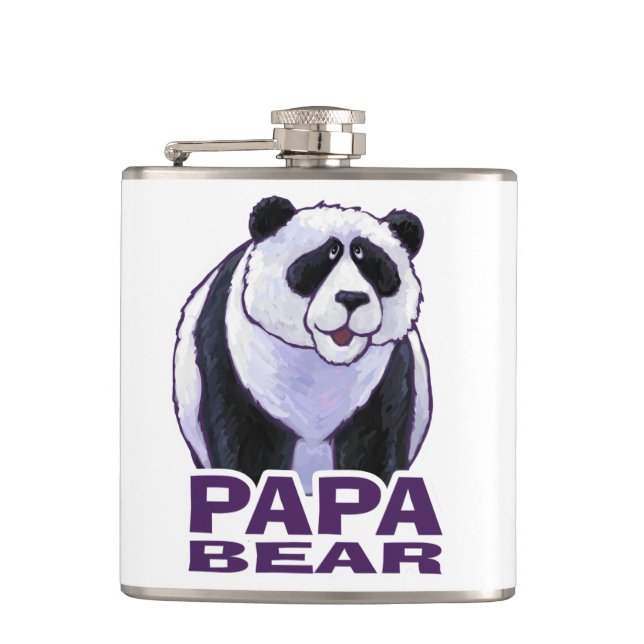 Papa Panda Bear Flask (Front)