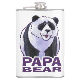 Papa Panda Bear Hip Flask