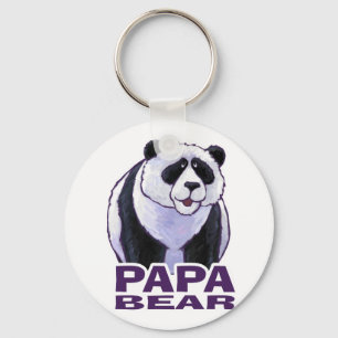Papa Panda Bear Keychain