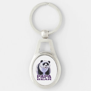 Papa Panda Bear Keychain
