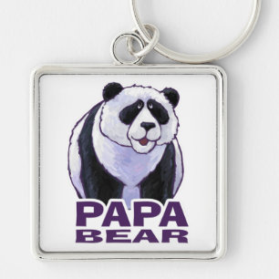 Papa Panda Bear Keychain