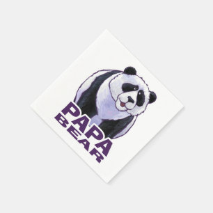 Papa Panda Bear Napkins