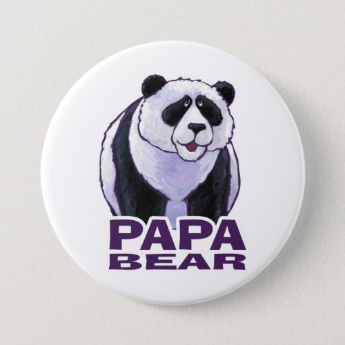 Papa Panda Bear Pinback Button