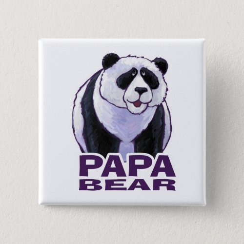 Papa Panda Bear Pinback Button