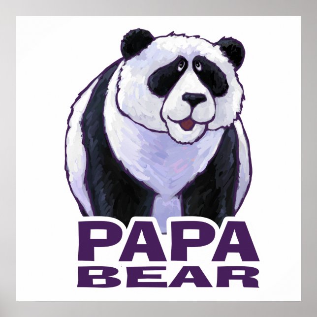 Papa Panda Bear Poster (Front)