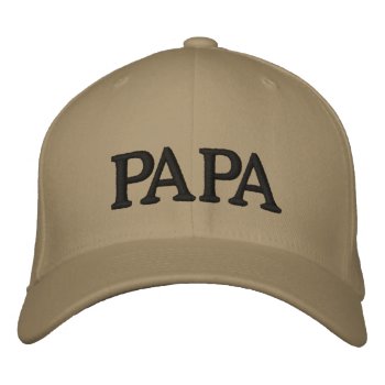 Papa Pet Embroidered Baseball Hat by 4aapjes at Zazzle