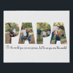 Papa Photo Collage Faux Wrapped Canvas<br><div class="desc">This is a canvas with a photo collage that spells out the word PAPA along with a custom message. This is the perfect gift for dad for father’s day,  his birthday or Christmas.</div>