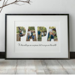 Papa Photo Collage Poster<br><div class="desc">This is a photo collage that spells out the word PAPA along with a custom message. This is the perfect gift for dad for father’s day,  his birthday or Christmas.</div>