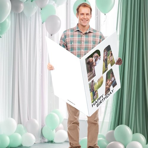 PAPA Photo Letter Collage Giant Birthday Card