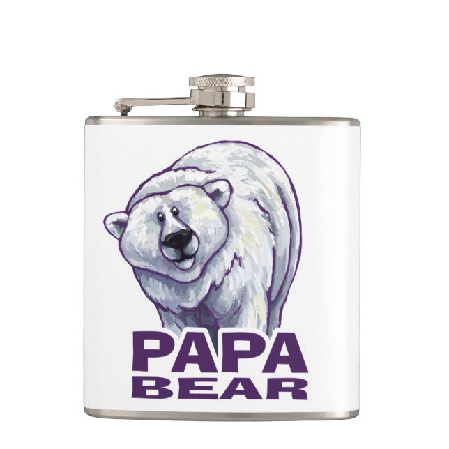 Papa Polar Bear Flask (Front)