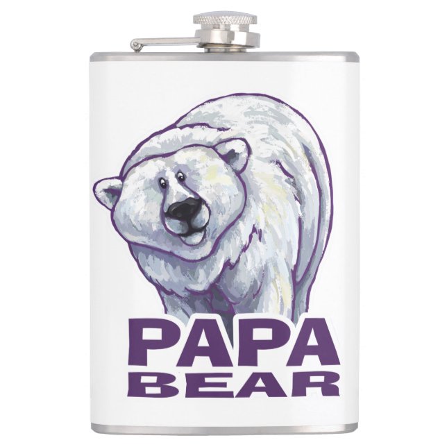 Papa Polar Bear Flask (Front)