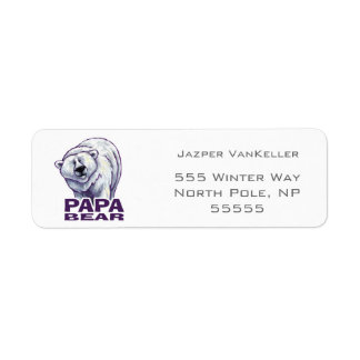 Papa Polar Bear Label
