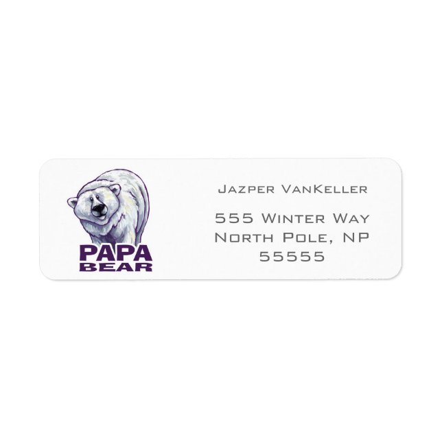 Papa Polar Bear Label (Front)