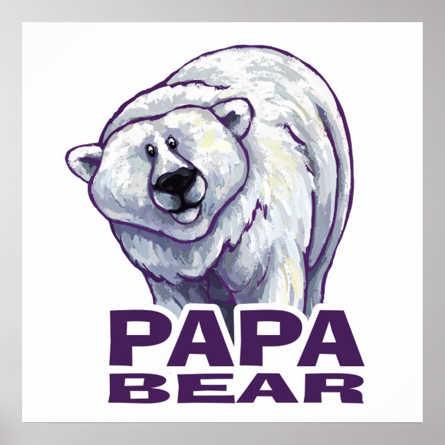 Papa Polar Bear Poster (Front)